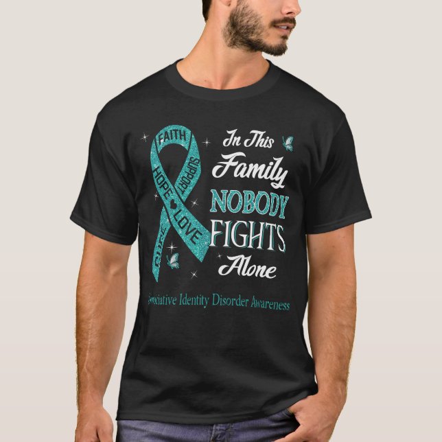 Nobody Fights Alone Dissociative Identity Disorder T-Shirt (Front)