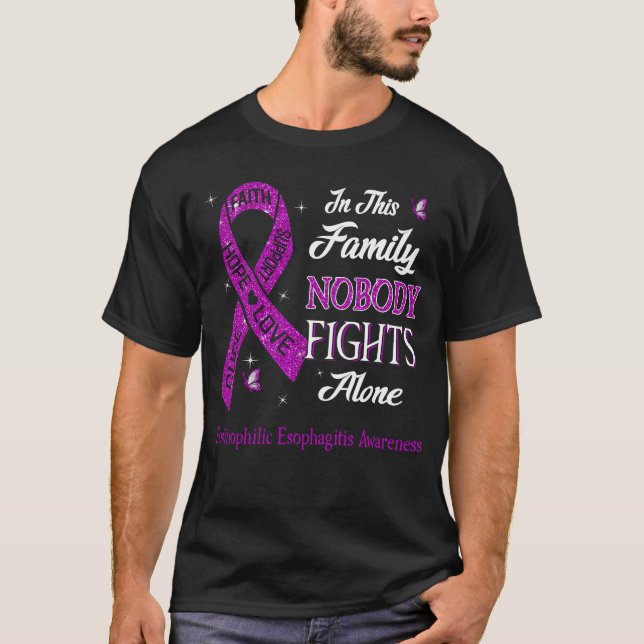 Nobody Fights Alone Eosinophilic Esophagitis  T-Shirt (Front)