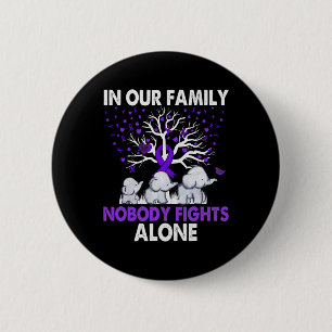 Nobody Fights Alone Family Elephants Heimerheimer Button