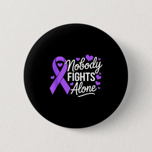 Nobody fights alone heart lupus awareness sle button