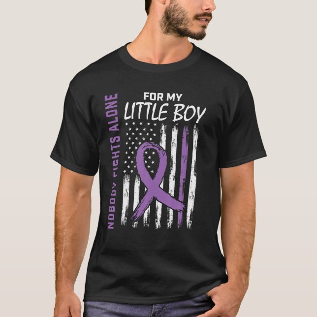 Nobody Fights Alone Little Boy Son Epilepsy Awaren T-Shirt (Front)