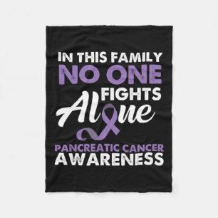Nobody Fights Alone - Pancreatic Cancer Awareness Fleece Blanket