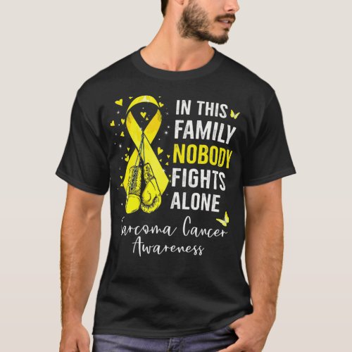 Nobody Fights Alone Sarcoma Cancer Awareness Boing T_Shirt