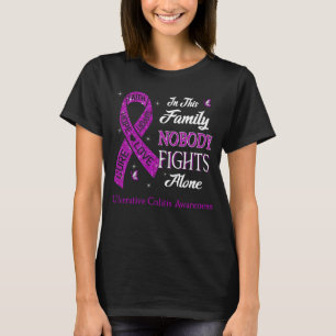 Nobody Fights Alone Ulcerative Colitis Awareness T-Shirt