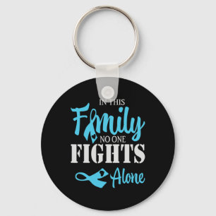 Nobody Fights Diabetes Alone Support Diabetes Awar Keychain