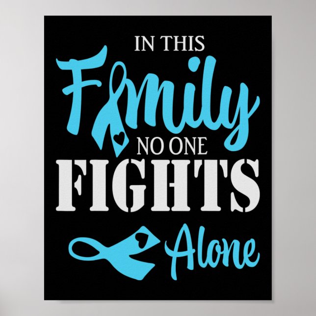 Nobody Fights Diabetes Alone Support Diabetes Awar Poster (Front)