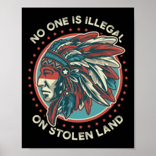 Nobody Is Illegal On Stolen Land Poster