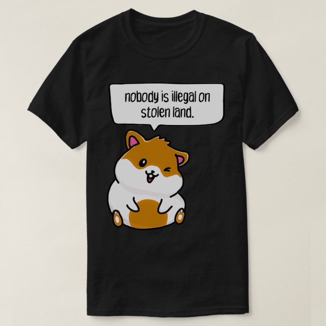 nobody is illegal on stolen land  T-Shirt (Design Front)