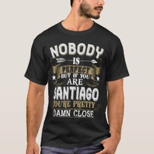 Nobody Is Perfect But You Are SANTIAGO Family Name T-Shirt