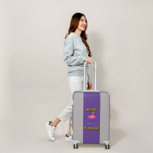 Nobody Is Perfect Flamingo Suitcase