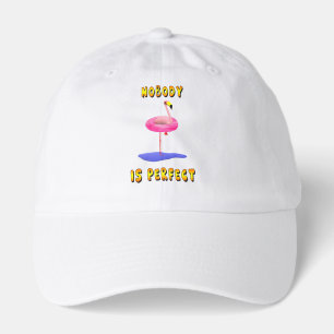 Nobody is perfect - flamingo with swimming ring hat
