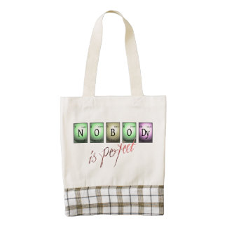 nobody is perfect in chemical elements zazzle HEART tote bag