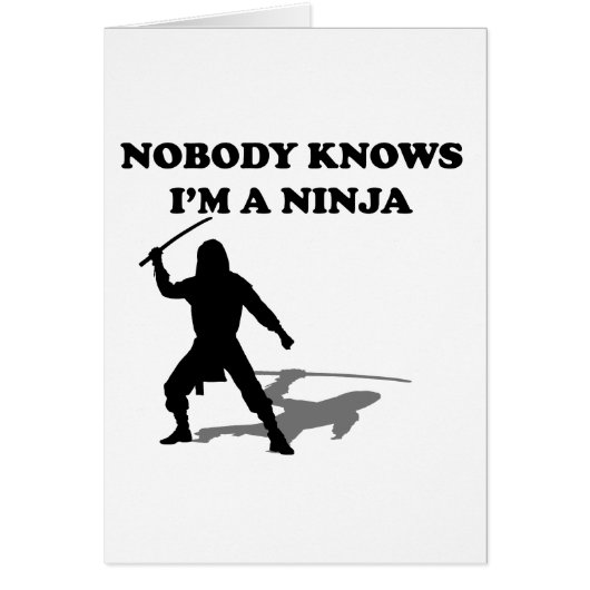 Nobody Knows I'm A Ninja Cards (Front)