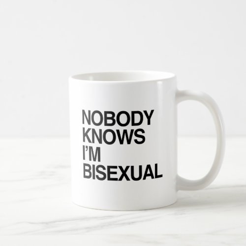 NOBODY KNOWS IM BISEXUAL _png Coffee Mug