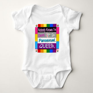 Nobody Knows I'm Demi Sapio Pansexual QUEER Baby Bodysuit