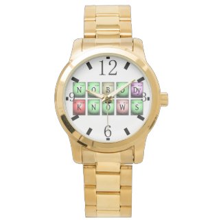 nobody knows in chemical elements wrist watch
