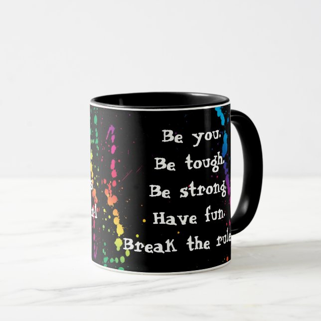 [Nobody Remembers The Good Girl] Paint Splatter Mug (Front Right)