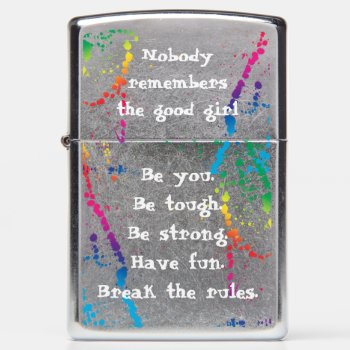 [Nobody Remembers The Good Girl] Paint Splatter Zippo Lighter