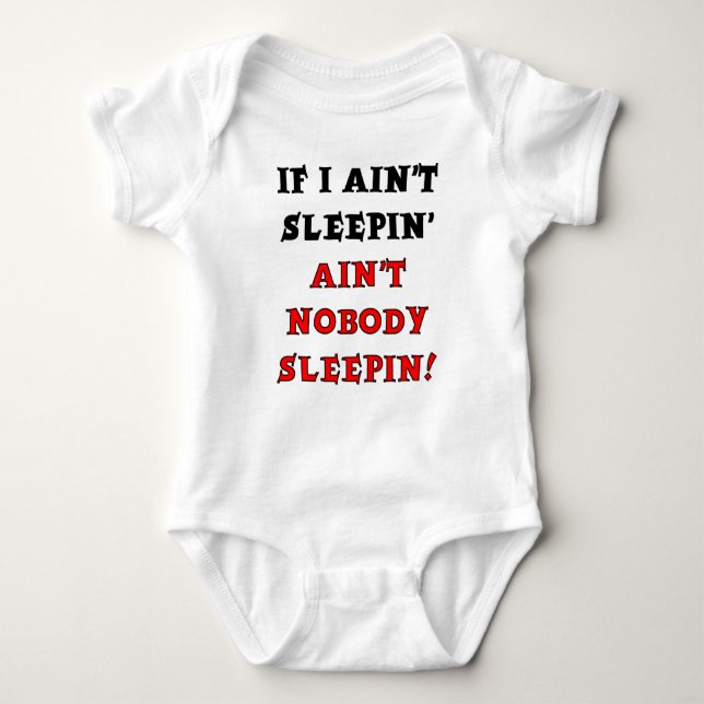 Nobody Sleeps Funny Romper (Front)