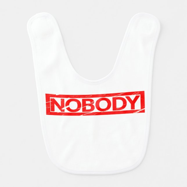 Nobody Stamp Baby Bib (Front)