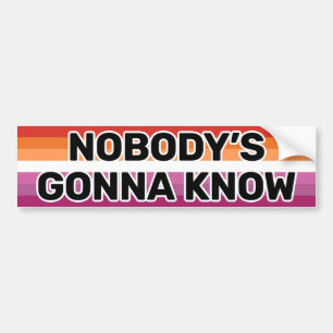 Nobody's Gonna Know Black Lesbian Flag (2018) Bumper Sticker
