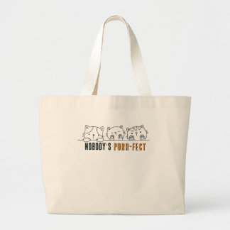 Nobody's Purr-fect Large Tote Bag