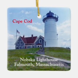 Nobska Lighthouse Cape Cod MA Ceramic Ornament