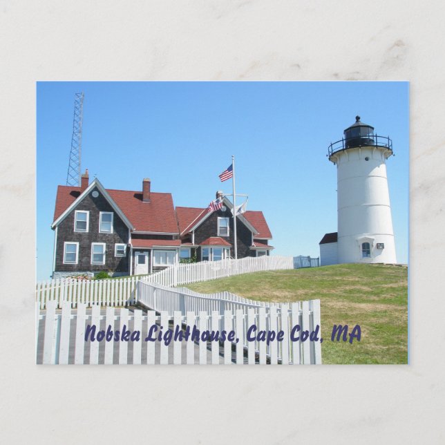 Nobska Lighthouse Cape Cod MA Postcard #2 (Front)