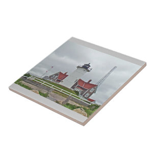 Nobska Point Lighthouse Ceramic Tile