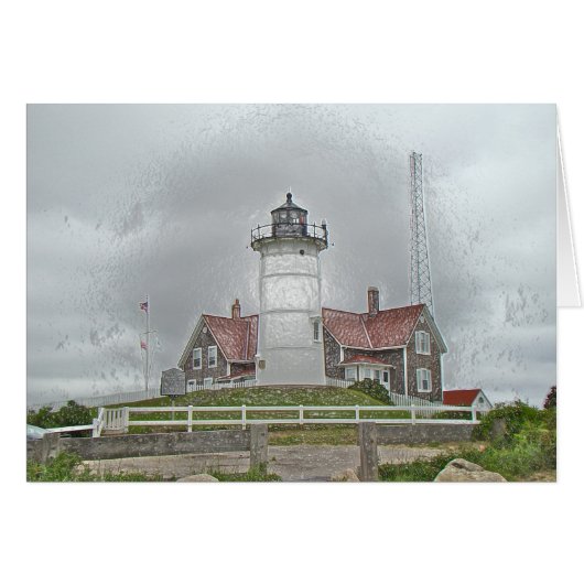 Nobska Point Lighthouse Digital Art Cards (Front Horizontal)