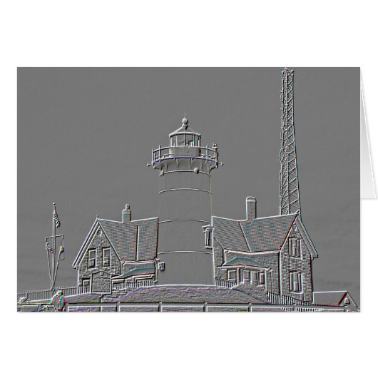 Nobska Point Lighthouse Digital Art Cards (Front Horizontal)