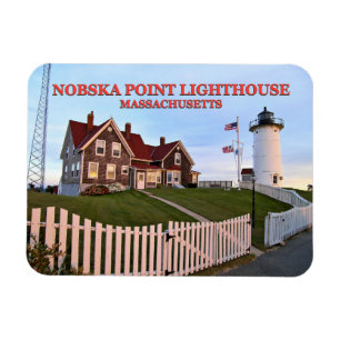 Nobska Point Lighthouse Massachusetts Photo Magnet