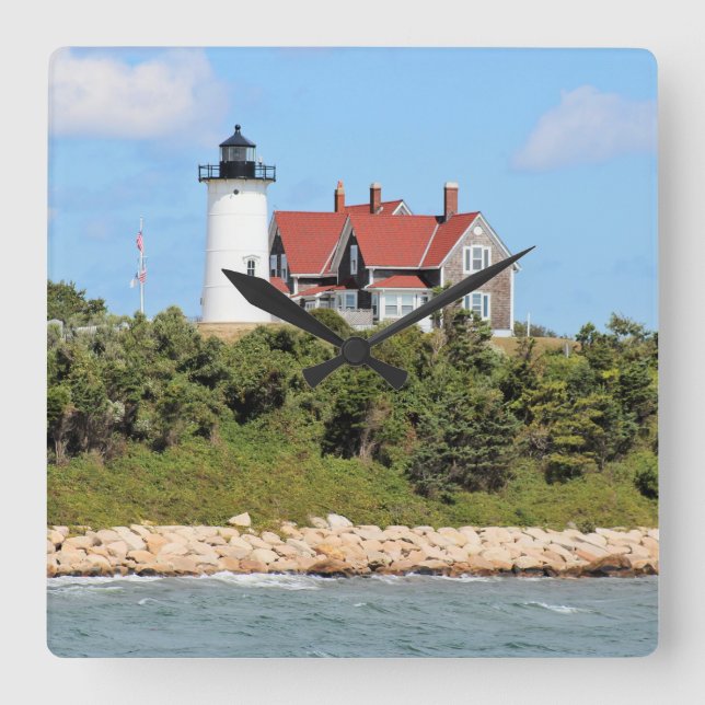 Nobska Point Lighthouse, Massachusetts Wall Clock (Front)