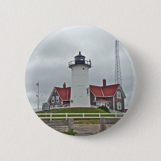Nobska Point Lighthouse Series Button (Front)
