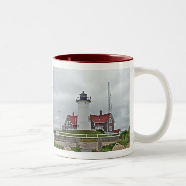 Nobska Point Lighthouse Series Two-Tone Coffee Mug (Right)