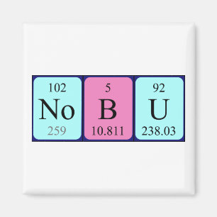 Nobu periodic table name magnet