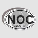 “NOC Knock • IRL” Car Magnet–Euro Oval Style Car Magnet