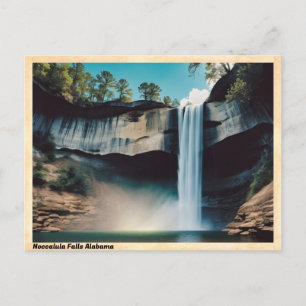 Noccalula Falls Alabama Vintage Travel Postcard