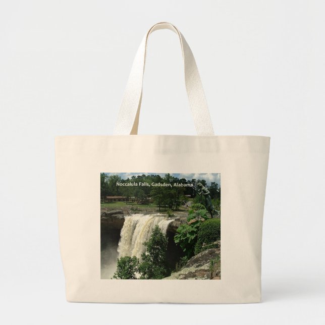 Noccalula Falls, Gadsden, Alabama Large Tote Bag (Front)