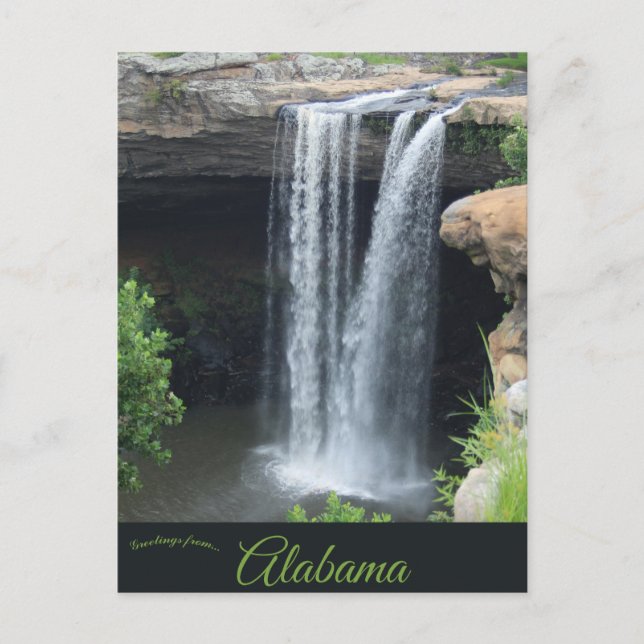 Noccalula Falls Gadsden Alabama Postcard (Front)