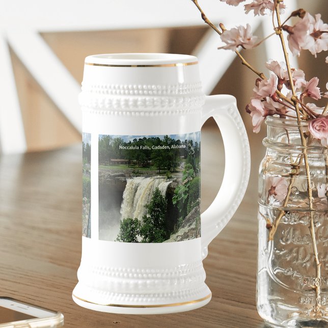 Noccalula Falls, Gadsden, Alabama USA Travel Beer Stein (Noccalula Falls, Gadsden, Alabama USA Travel Beer Stein)