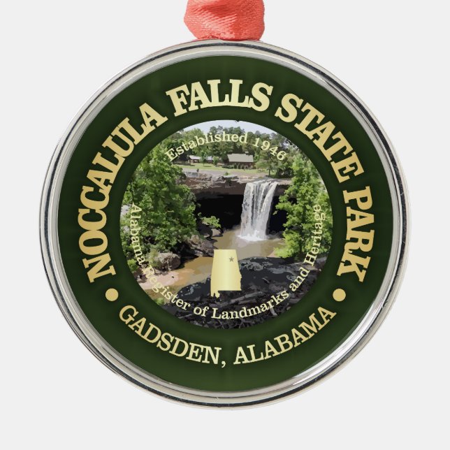 Noccalula Falls SP Metal Ornament (Front)