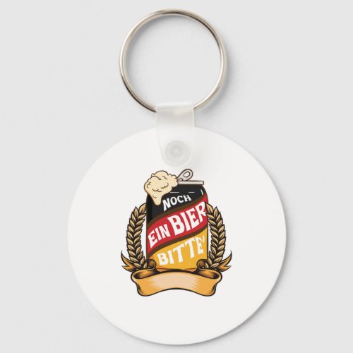 Noch Ein Bier Bitte Beer Lover Brewing German Flag Keychain