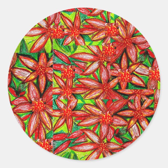 Noche Buenas Classic Round Sticker (Front)