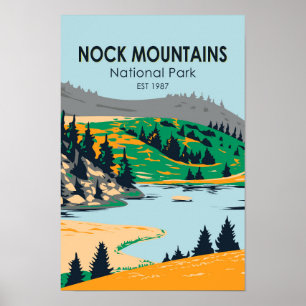Nock Mountains National Park Austria Vintage Poster