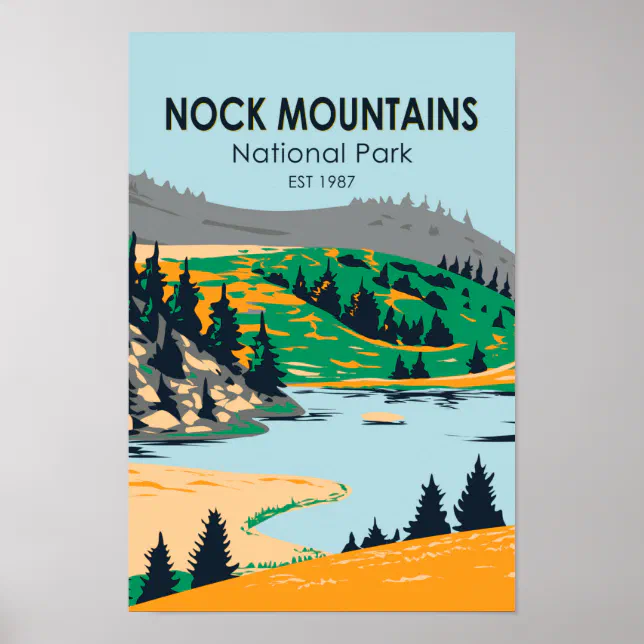 Nock Mountains National Park Austria Vintage Poster | Zazzle