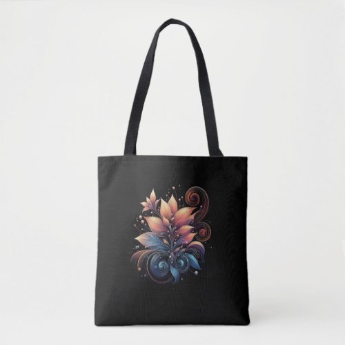 Nocturna Floral Elegance Tote Bag