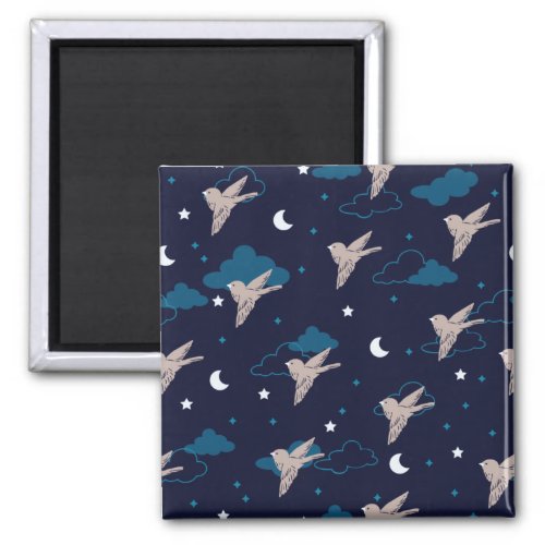  Nocturnal Bird in the Night Magnet