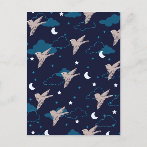  Nocturnal Bird in the Night Postcard