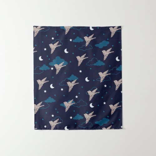  Nocturnal Bird in the Night Tapestry